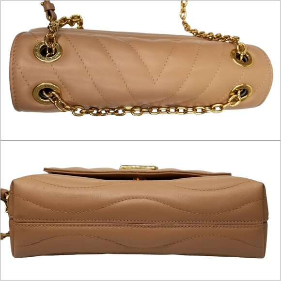 Louis Vuitton New Wave Chain Bag MM Noisette Hazelnut Brown Leather Crossbody - Picture 7 of 16